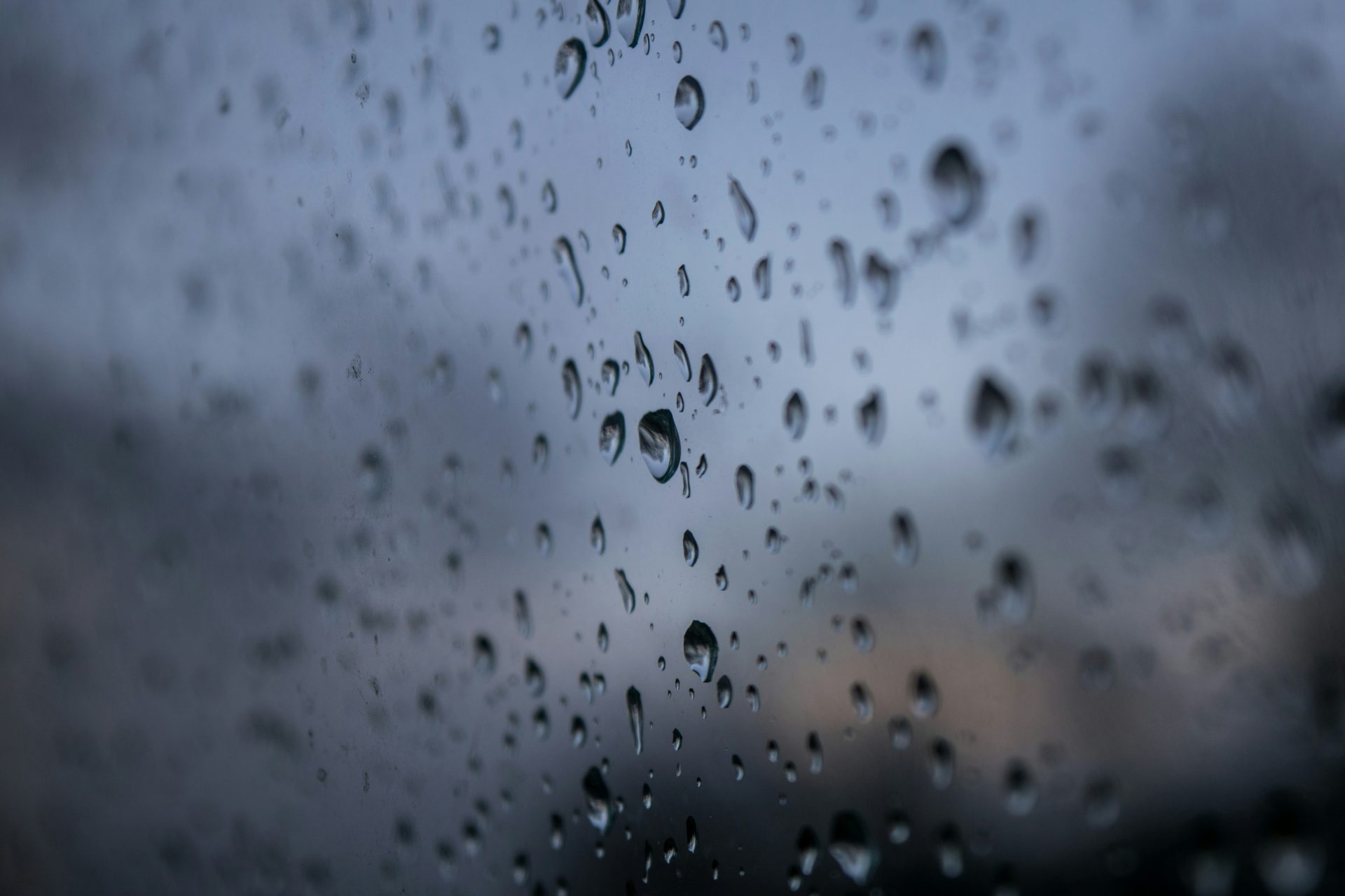 water droplets on glass window